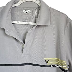 Callaway Men's Gray Performance Polo Shirt large